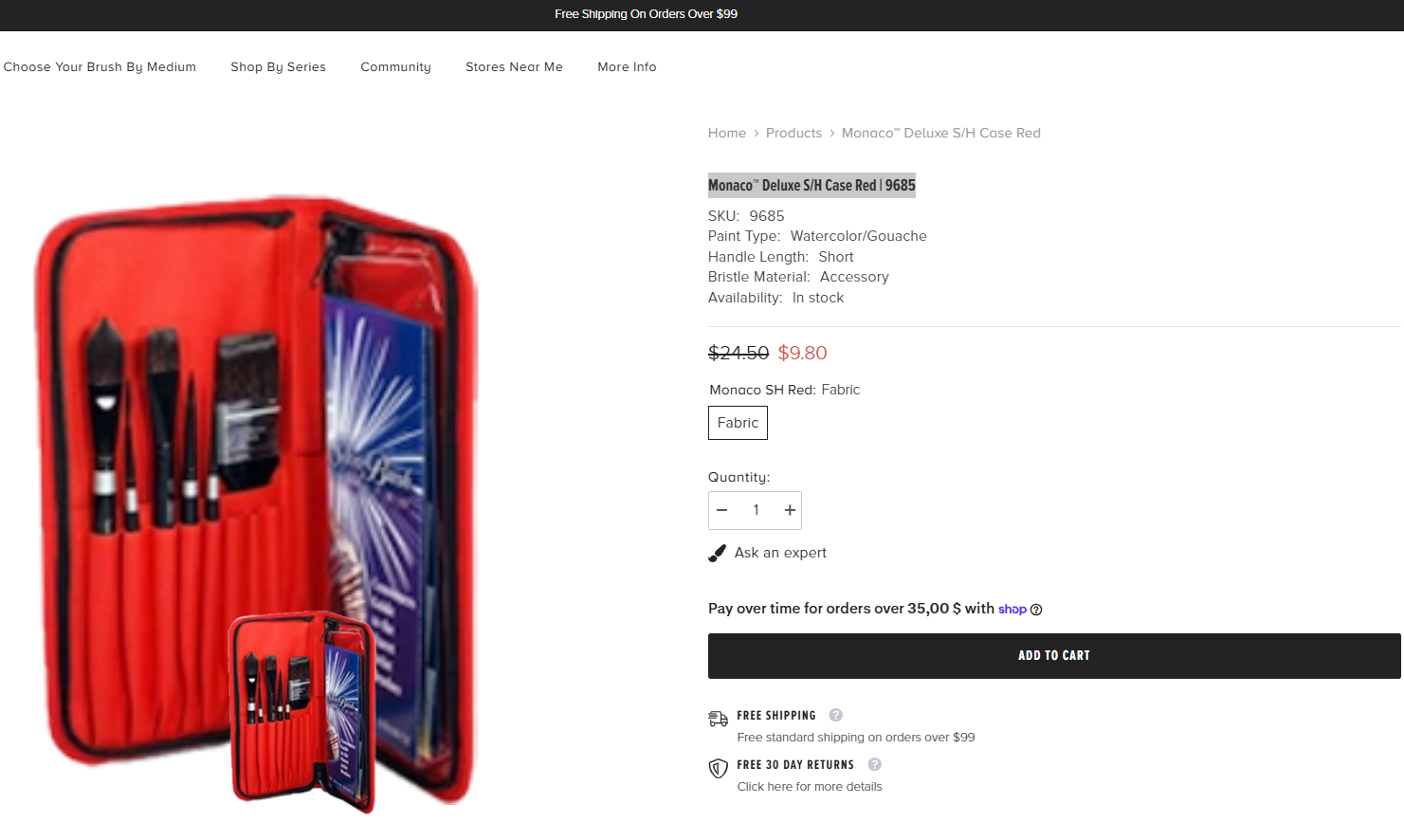 Monaco™ Deluxe SH Case Red