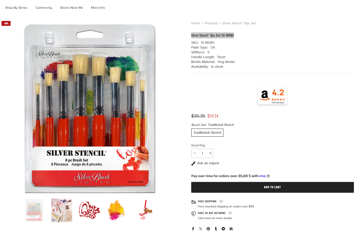 Silver Stencil™ 8pc Set  SI-1808S