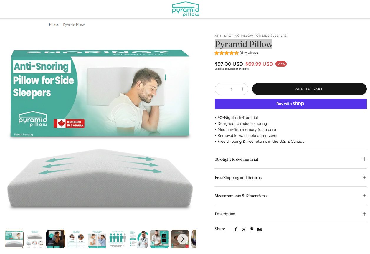 Pyramid Pillow