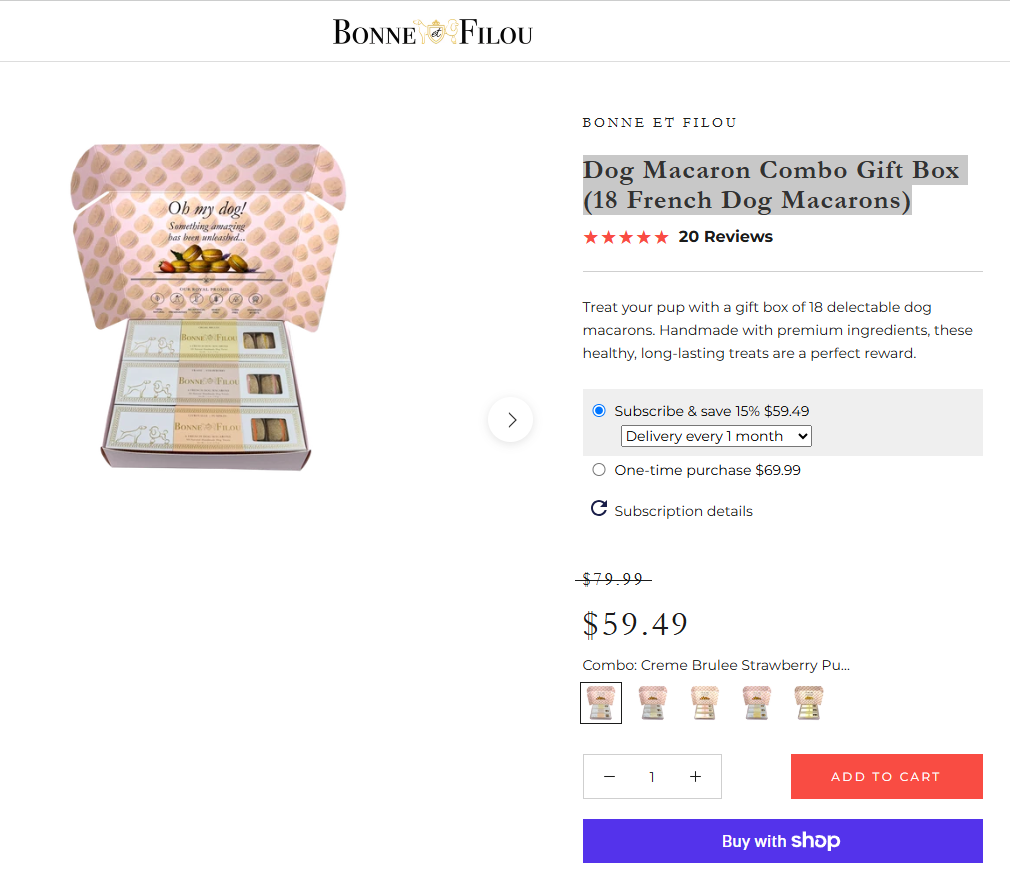 Dog Macaron Combo Gift Box (18 French Dog Macarons)